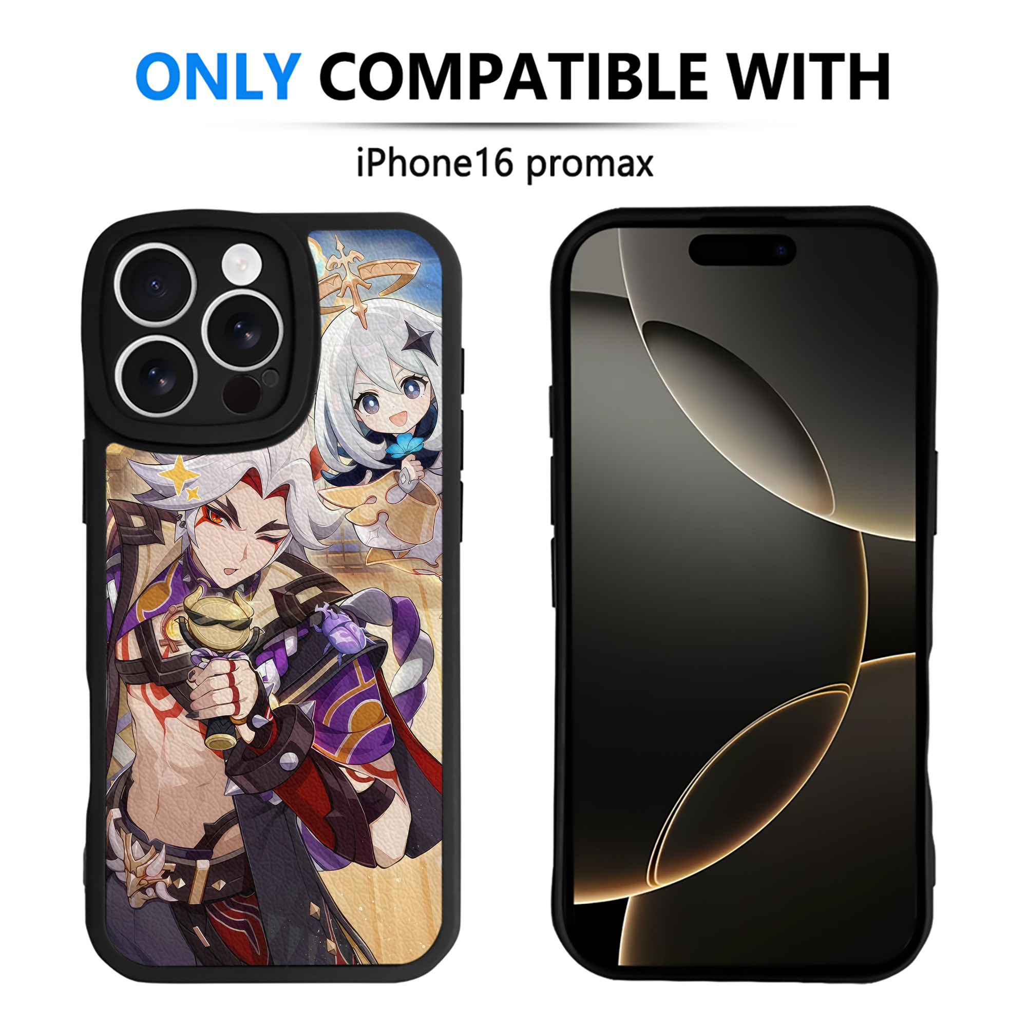 げんし神 genshin 【iPhone 16シリーズ対応】シリコンスマホケース（レザー調） 材質：シリコン